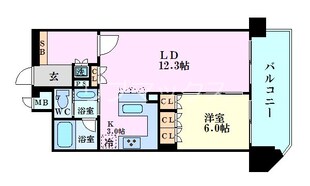 リーガル江戸堀の物件間取画像